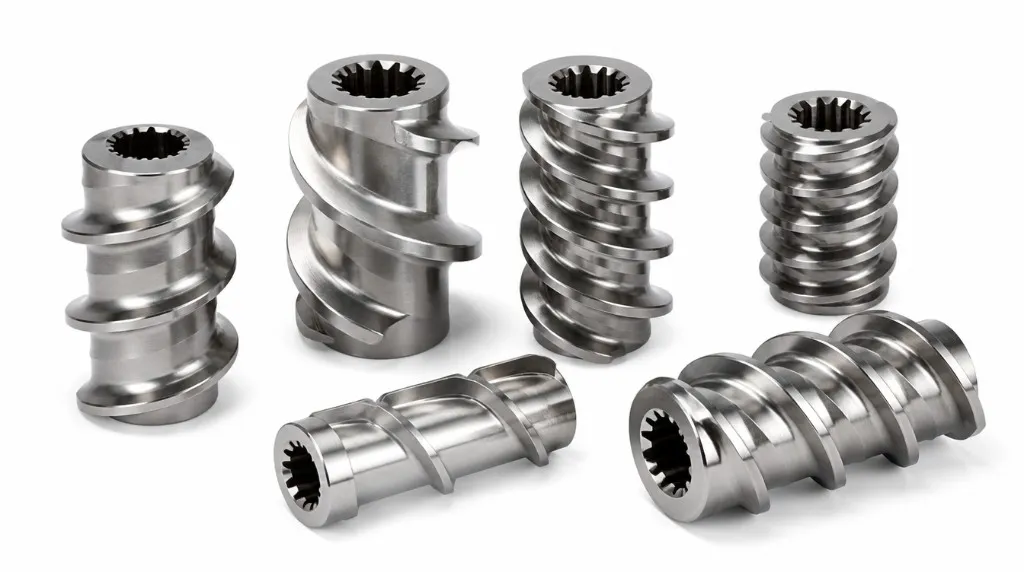 Conveying screw elements — modular forward-flight elements in various pitches and lengths