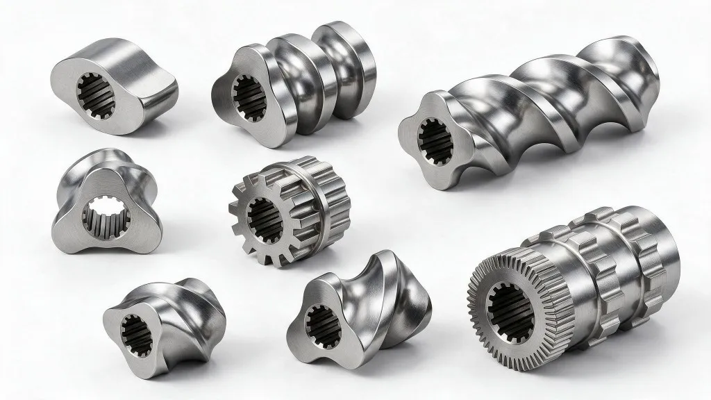 Mixing screw elements — toothed, trilobe, and helical elements for homogeneous melt blending